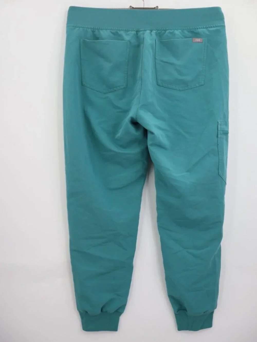 Figs Zamora Jogger Scrub Pants Women Size Medium Petite Teal Drawstring Nursing